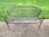 Wrought Iron Curved Curved Sides Settee