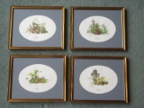 Set - 4 Botanical Wildflower Prints Artist Sallie Ellington Middleton