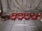 Ruby Glass 4 Saucers, 8 Bowls, 1 Stopper