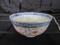 Asian Rice Bowl Blue/Floral Pattern