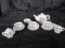 Miniature Ceramics Tea Set Made in Japan, 4 Cups, 3 Saucers, Teapot, Creamer, Sugar