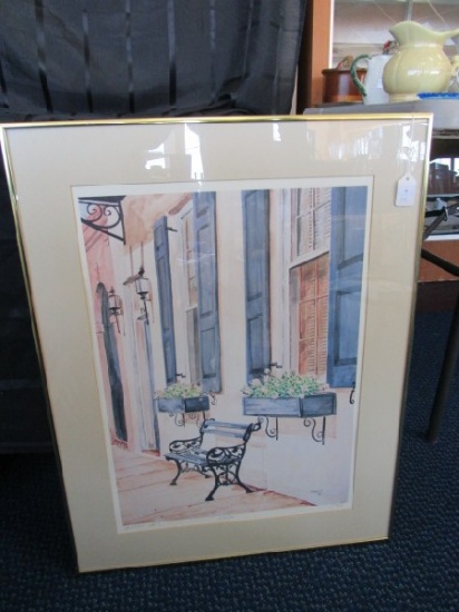 "Battery Way" Lithograph Artist Signed Griff 1987, Signed Limited 225/1500 Edition