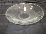 Clear Glass Wave Rim Centerpiece Bowl