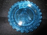 The Church of Saint Mary of The Harbour Blue Glass Communion Plate