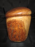 Wooden Carved Trinket Box Signed On Base JTT '97 #423