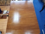 Vintage Tiger Oak 2 Pedestal Extendable Wood Dining Table