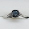 14K White Gold Black Diamond 0.9ct Diamond 0.06ct Ring