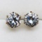 10K Yellow Gold Cubic Zirconia Stud Earrings