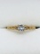 14K Yellow Gold Aquamarine Baby Ring