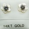 14K Yellow Gold Diamond G-H, I1-I2, 0.23ct w/ Mother Of Pearl Earrings