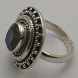Silver Labradorite Ring