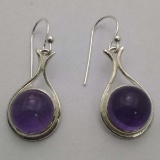 Silver Amethyst Earrings