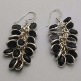 Silver Black Onyx Earrings