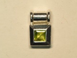 Silver Peridot Pendant