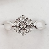 Silver 7 Diamond Ring