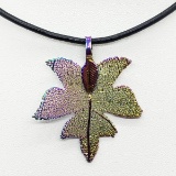 Multi-Color Natural Leaf Necklace