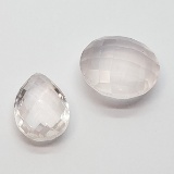 Genuine Rose Quartz Pear Shaped 15ct