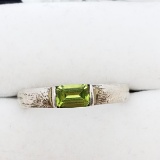 Silver Peridot Ring