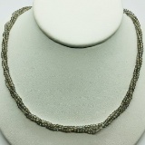 Silver Moonstone 35ct Necklace