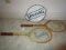 Pair - 1 Spalding Championship Wooden Tennis Racket, 1 Spalding Poncho Gonzales Racket