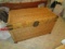 Wicker Bed-End Chest w/ Dove Curved Brass Corners/Clasp/Handles