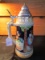 Ceramic Stein w/ Lodge Scene w/ 8 1/2