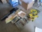 Lot - Wall Papering Equipment, Nuts, Bolts, In Organizer, Brushes, 100' Fiber Glass Tape, Etc.