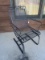 Black Wire Metal Patio Chair Leaf/Vine Design