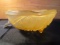 Amber Glass Prescut/Star-Cut Bowl Scalloped Rim