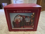 The Village Collection by St. Nicholas Square Green House Illuminated in Original Box