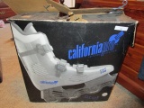 Blue Californiapro TXT500 Roller Skates w/ Bone Shieldz Knee Pads