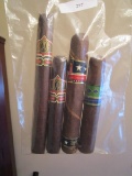 Lot - CAO 4 Cigars, 2 Gold Maduro's, 1 Robusto, 1 Churchill, Brazilia Robusto, 1 Americana