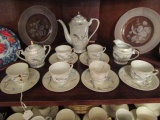 Vintage Bisque Porcelain Dragonware Demitasse Tea Set