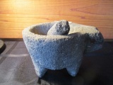 Stone Animal Design Pestle/Mortar