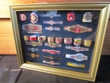 Wall Décor Cigar Labels in Shadow Box Wooden/Gilted Frame
