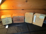 4 Wooden Cigar Boxes J.R. Special Selection Maduro