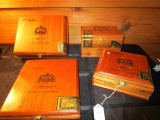 4 Wooden Cigar Boxes All Fuente Don Carlos, Reserver No.4 Natural