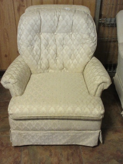 Swivel Rocker Occasional Chair w/ Tufted Back