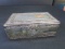 Metal Trinket Box Floral/Ornate Trim Design w/ Lock/Key