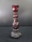 Avon 1876 Cape Cod Collection Candle Stick/Cologne Bottle Ruby Glass