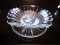 Glass Centerpiece Bowl Bead/Scalloped Pattern w/ Underplate