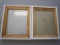Pair - Wooden Frames Unfinished/White Trim