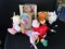 Toy Lot - Plush Toys, Doll, Giraffe, Cow, Pink Elephant, Etc.