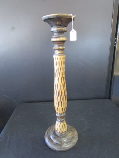 Tall Votive Candle Holder Spindle/Teardrop Motif Design