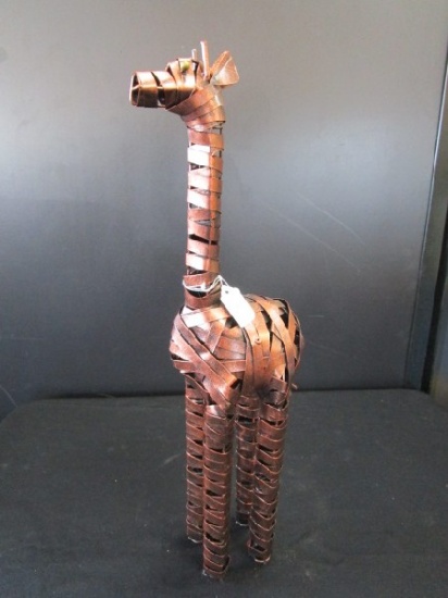 Copper Patina Metal Art Giraffe Décor
