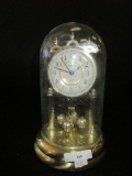 Timex Westminster Glass Covered Clock, Brass Base