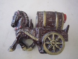 Stoneware Decanter Horse/Carriage Design