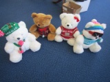 Lot - Belkie Beers Plush, '93, '88, Skier, Christmas Bear