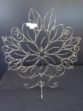 Large Floral Metal Wire Table/Shield Décor