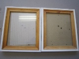 Pair - Wooden Frames Unfinished/White Trim